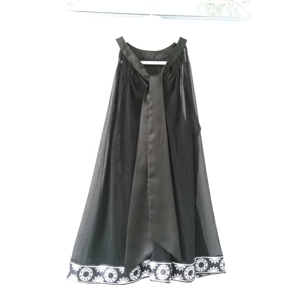 Nicole Miller tunic with satin border and back bow - Picture 3 of 7